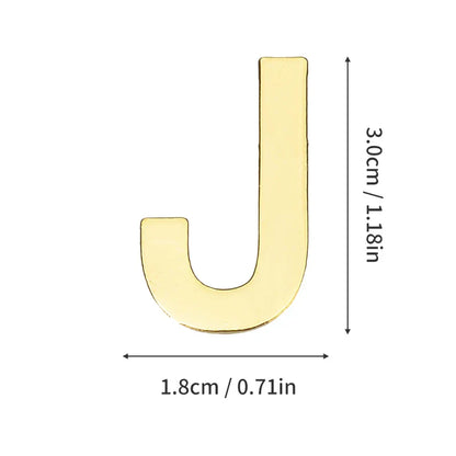 1 Pieza de metal autoadhesivo, número de casa, letras del alfabeto inglés para placa de puerta de apartamento, mesa, pegatinas de número de buzón de 3 x 2 cm