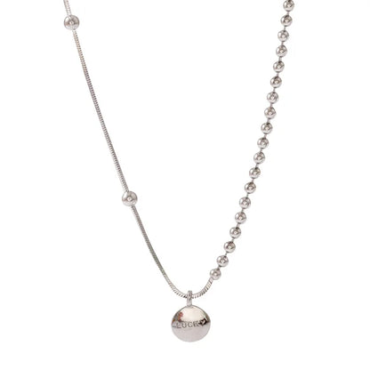 925 Sterling Silver Lucky Pendant Choker Necklace for Women | Trendy Aesthetic Jewelry