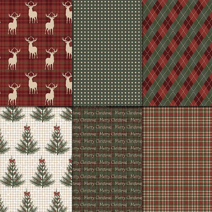 Vintage Christmas Scrapbook Paper Pack | 24 Sheets for Junk Journaling