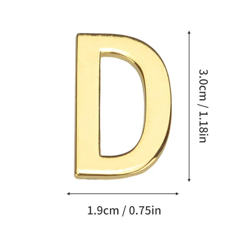 1 Pieza de metal autoadhesivo, número de casa, letras del alfabeto inglés para placa de puerta de apartamento, mesa, pegatinas de número de buzón de 3 x 2 cm
