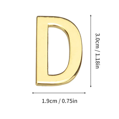 1 Pieza de metal autoadhesivo, número de casa, letras del alfabeto inglés para placa de puerta de apartamento, mesa, pegatinas de número de buzón de 3 x 2 cm