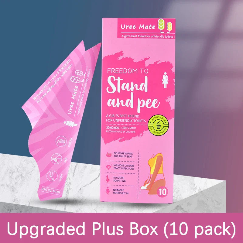 Disposable Female Urination Device | 10 Pack Portable Standing Pee Funnel for Travel Camping