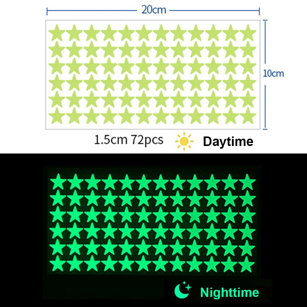 Glow In The Dark 3D Star Wall Stickers | Creative Luminous Room Decor