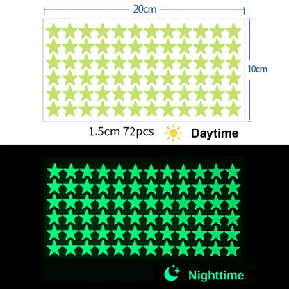 Glow In The Dark 3D Star Wall Stickers | Creative Luminous Room Decor