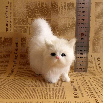 Adorables Peluches de Simulation de Chat, Douces, Modèle de Chatons en Peluche, Faux Chat, Animaux Réalistes pour Enfants Filles, Cadeau d'Anniversaire ou de Saint-Valentin