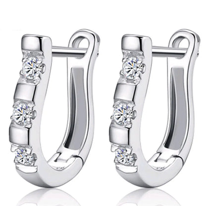 0.5ct Moissanite Stud Earrings for Women | 925 Sterling Silver Huggies