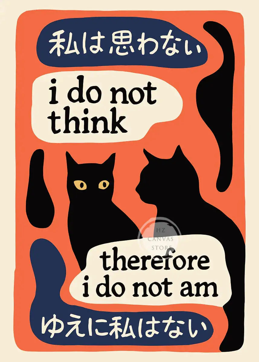 Affiches drôles de mèmes de chats, bande dessinée japonaise de chat, art de la culture des mèmes Internet, impression sur toile, décoration moderne de salon, chambre à coucher, cadeau