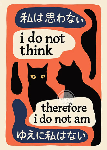 Affiches drôles de mèmes de chats, bande dessinée japonaise de chat, art de la culture des mèmes Internet, impression sur toile, décoration moderne de salon, chambre à coucher, cadeau