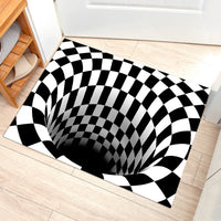 VIKAMA Tapis de Sol 3D Effet Vertige en Velours Cristal  Durable et Facile à Nettoyer Tapis Antidérapant pour la Décoration Intérieure  Paillasson d'Entrée