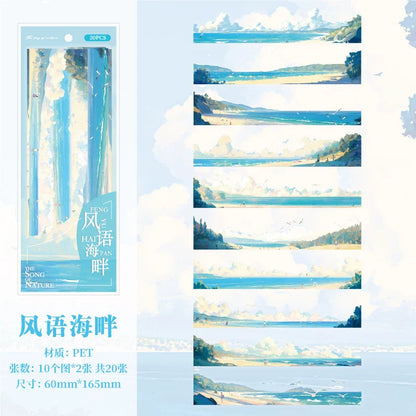 Natural Scenery Sticker Pack | 20pcs Landscape Stickers for Junk Journal DIY