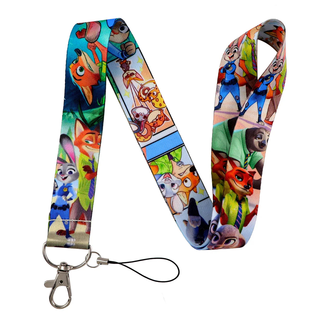 Cartoon Animal Keychain Lanyard | Anti-Lost Rope Strap for Keys