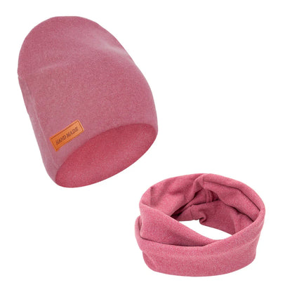 Baby Girls Turban Hat Set | 2-Piece Knit Beanie and Scarf for Infants