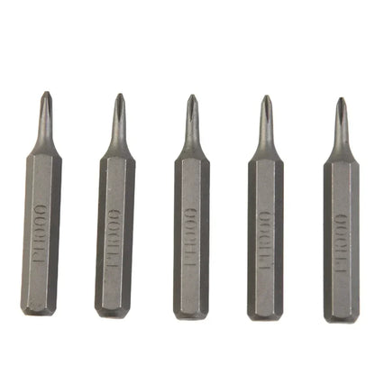 5pcs Cross Screwdriver Bit Set Magnetic Phillips Bits PH0000 to PH2 | 4mm Hex Shank Precision Hand Tools