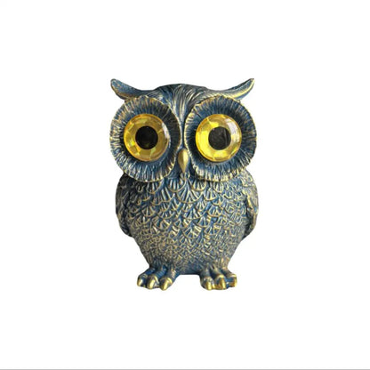Retro Big-Eyed Owl Resin Figurine