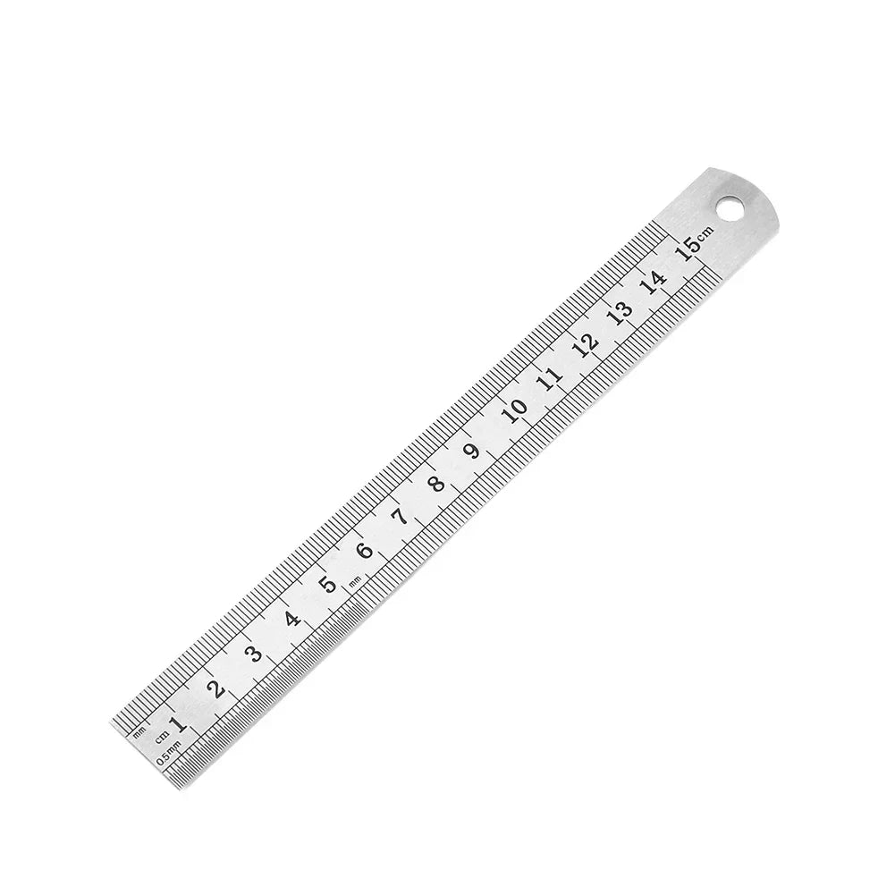 Stainless Steel Straight Ruler | Precision Double Sided Measuring Tool