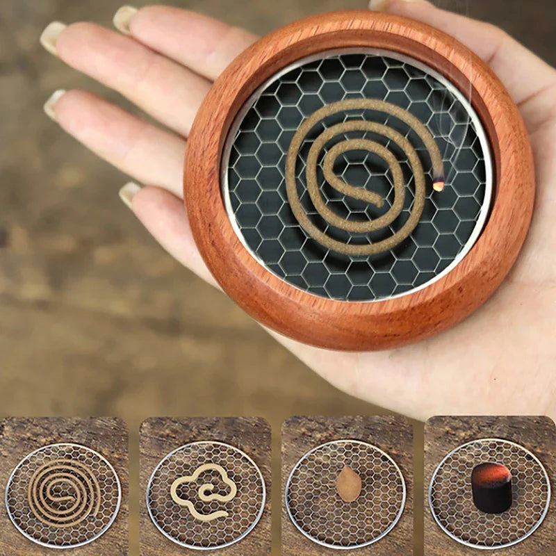 Stainless Steel Mosquito Coil Holder | Decorative Indoor Incense Burner