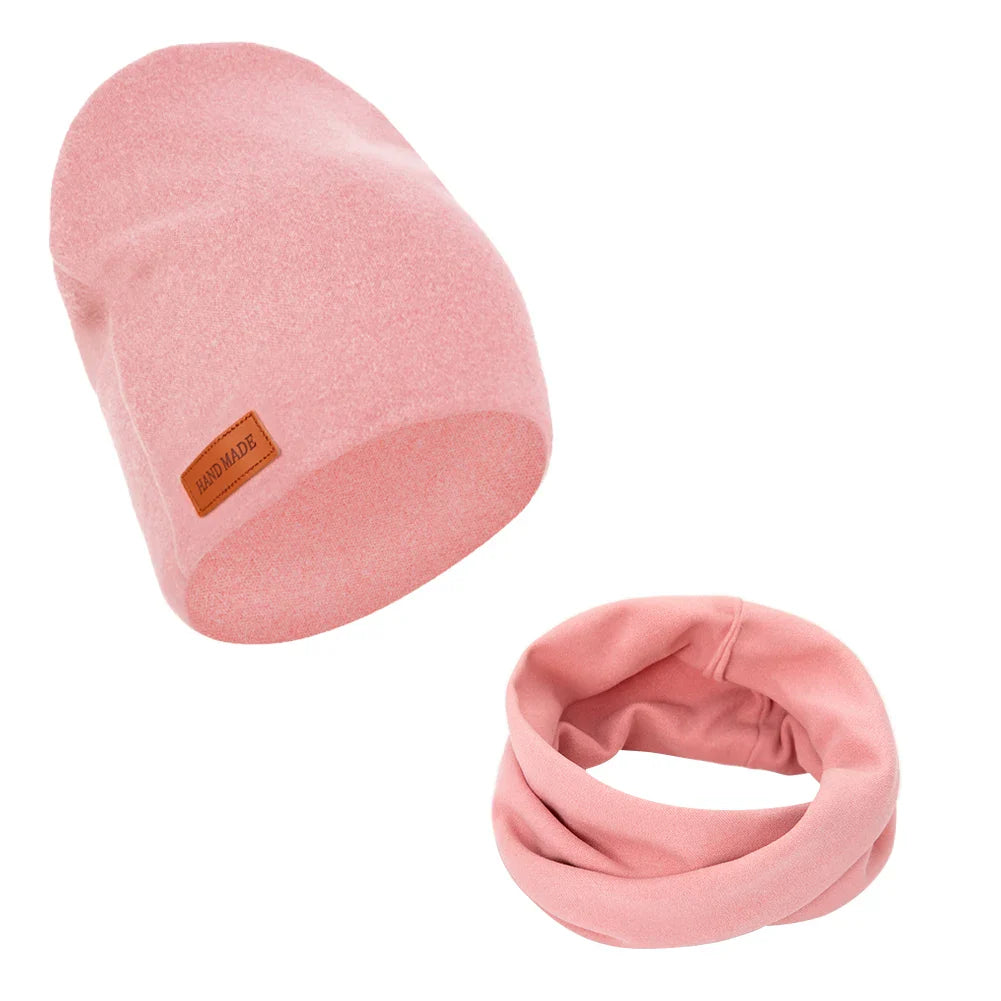 Soft Baby Turban Hat and Scarf Set | Faux Cashmere Winter Headwear for Newborns and Kids