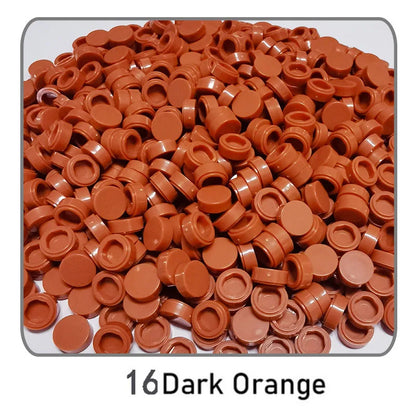 1000Pcs Tile 1x1 Round Building Blocks | 52 Color DIY Educational Creative Toy Set