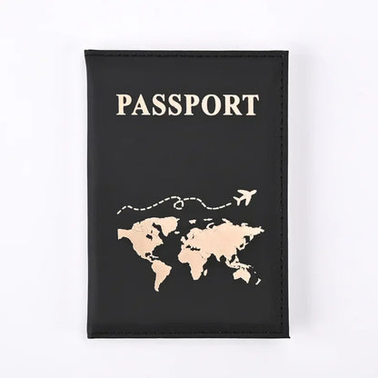 World Map Passport Cover | PU Leather Travel Wallet