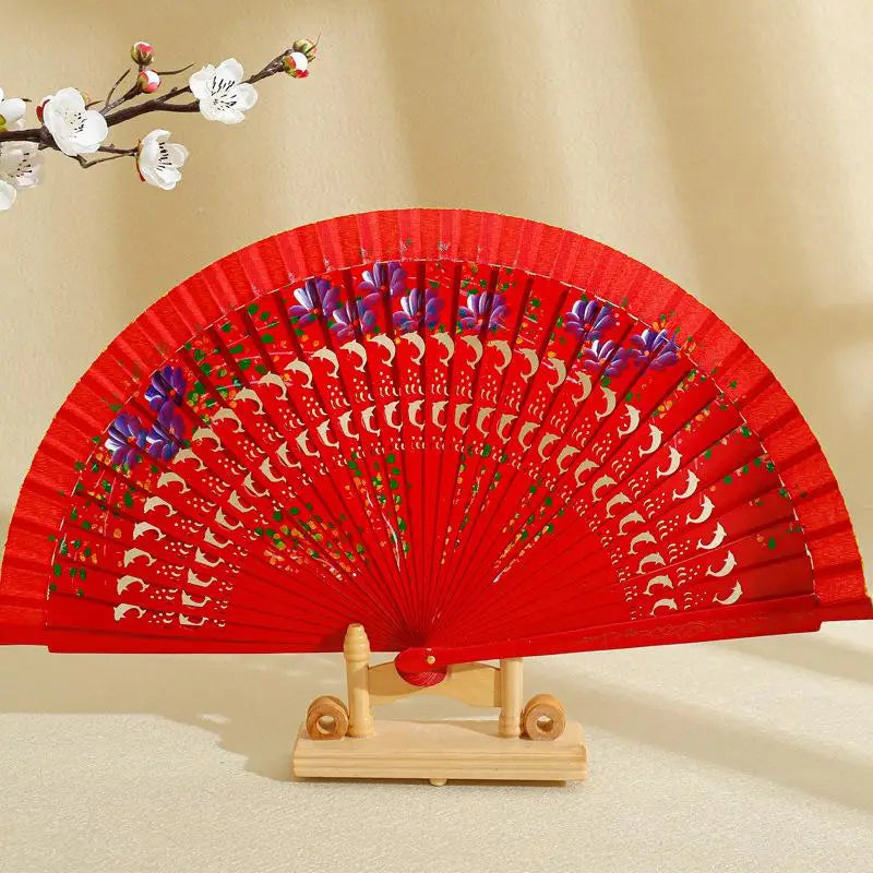 Folding Fan for Dancing and Decoration | Spanish Hand Crafted Wood Fan