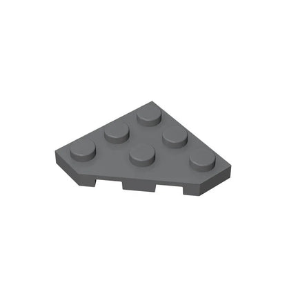 Gobricks GDS-556 Wedge Plate 3 x 3 Cut Corner | Compatible Building Block for DIY