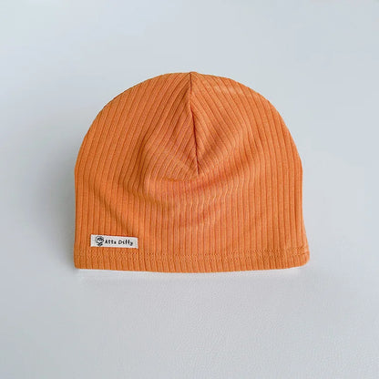 Soft Knit Baby Beanie | Breathable Cotton Candy Color Hat for Toddlers