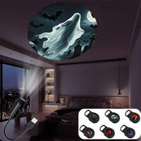 Skull Projection Lamp | Switchable Pattern LED Night Light with USB Power