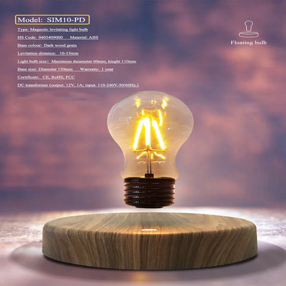 Ampoule LED flottante à lévitation magnétique, lampe de bureau, veilleuse, cadeau de décoration d'intérieur