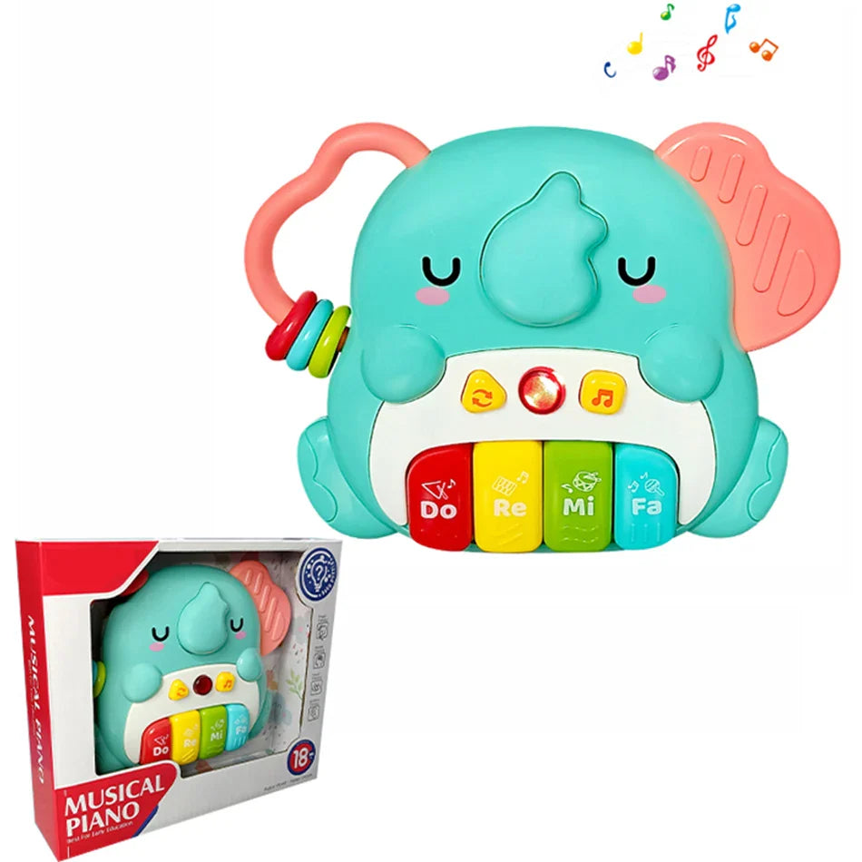 Jeu de piano-clavier de dessin animé pour enfants avec musique lumineuse clignotante Sons d'animaux Jouets musicaux pour bébés Jouets éducatifs Cadeaux pour enfants