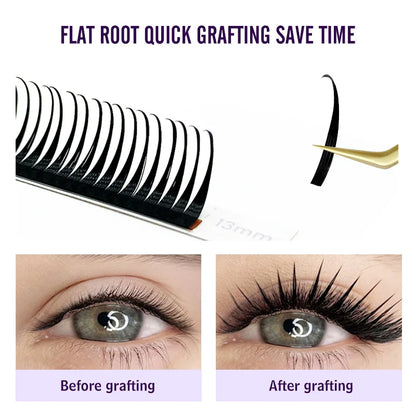 NATUHANA Wet Eyelash Extension 0.07mm | Easy Grafting Manga Wispy Lashes