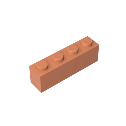 Gobricks GDS-534 Brick 1 x 4 without Bottom Tubes | Compatible Building Block Set