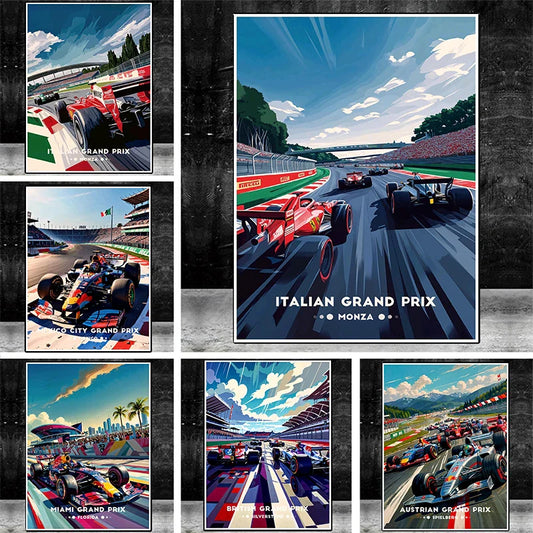 Vintage Cool Fashion Racing High-end Blockbuster Luxury Car Posters Canvas Painting Wall Print Pictures Living Room Home Decor