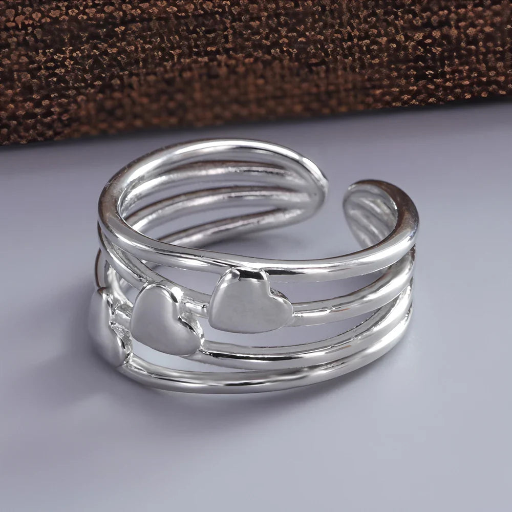 PANJBJ Real 925 Sterling Silver Retro Round Ring | Vintage Fine Jewelry for Women