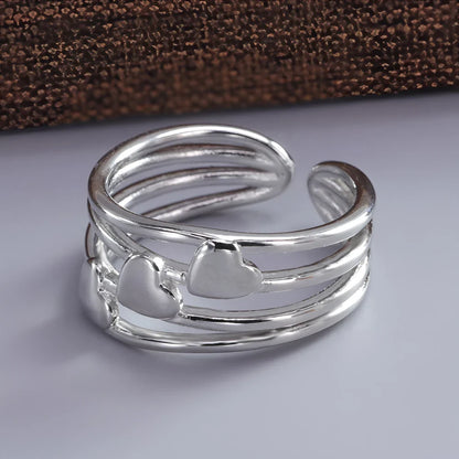PANJBJ Real 925 Sterling Silver Retro Round Ring | Vintage Fine Jewelry for Women