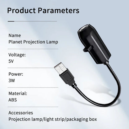 5V USB Projection Lamp Strip | Planet Halloween Christmas Theme Ceiling Decor