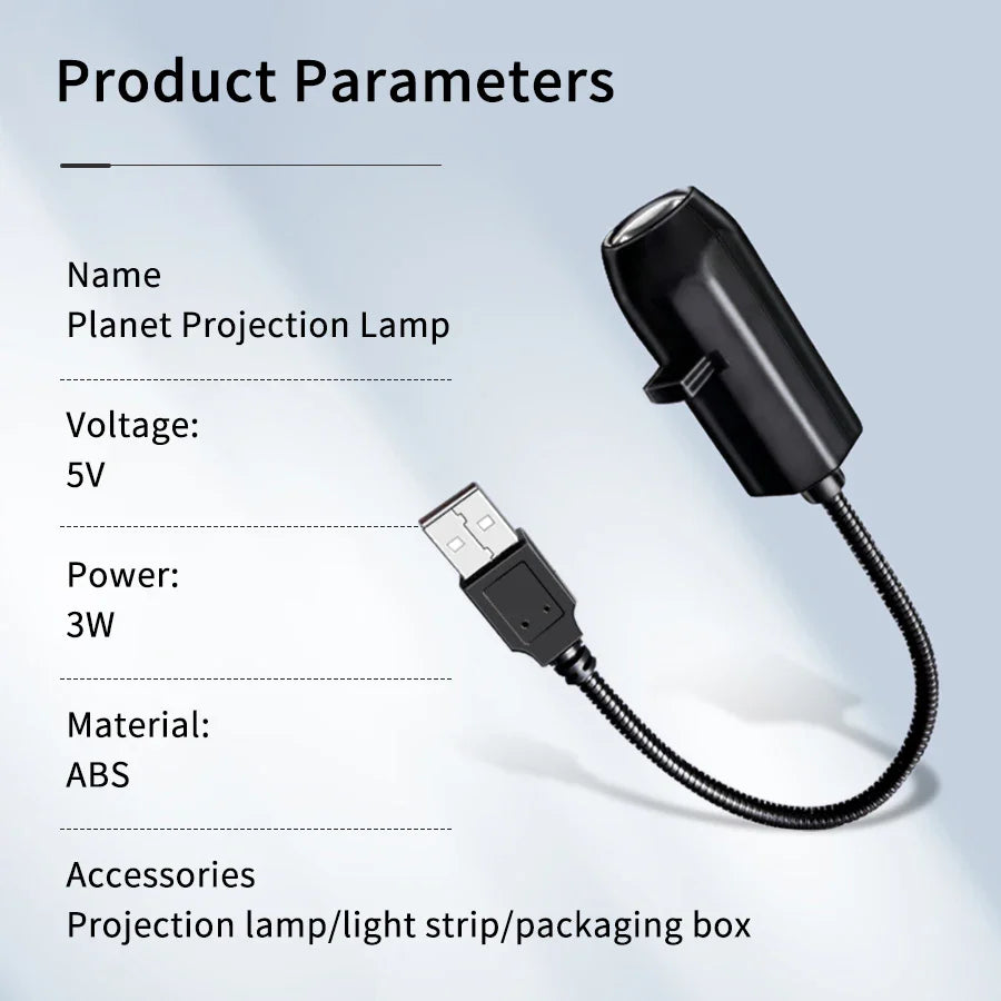 5V USB Plug in Projection Lamp | Planet Halloween Christmas Ceiling Light
