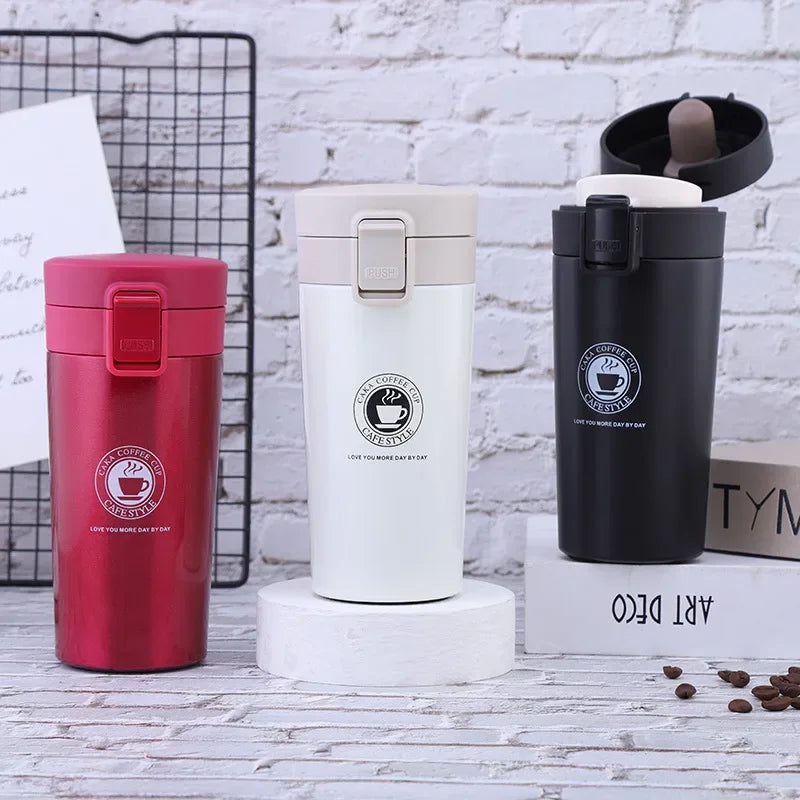 Mug isotherme 0,5L double paroi en acier inoxydable 304 Tasse à café Bouteille d'eau thermos sous vide Thé Café Anti-fuite Mug isotherme