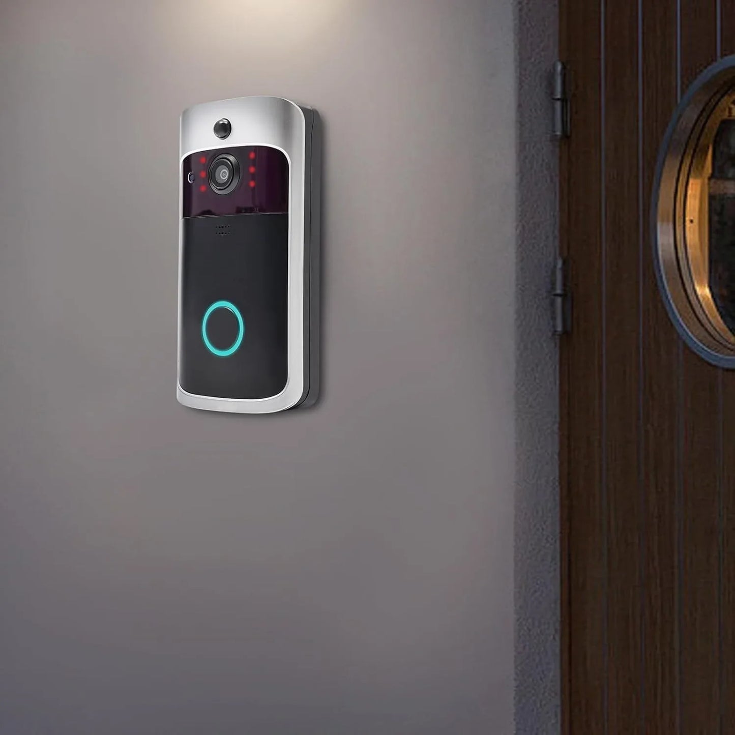 Smart WiFi Video Doorbell Camera Night Vision Motion Sensor Voice Control