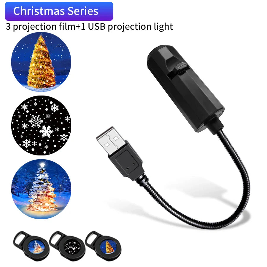 USB Plug Projection Lamp | Planet Halloween Christmas Theme Ceiling Decoration
