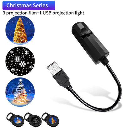 USB Plug Projection Lamp | Planet Halloween Christmas Theme Ceiling Decoration