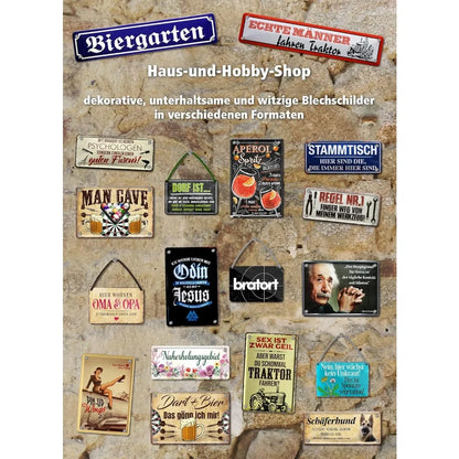 WOGEKA Kalashnikov AK-47 Retro Metal Tin Sign, Funny Wall Decor Birthday Gift