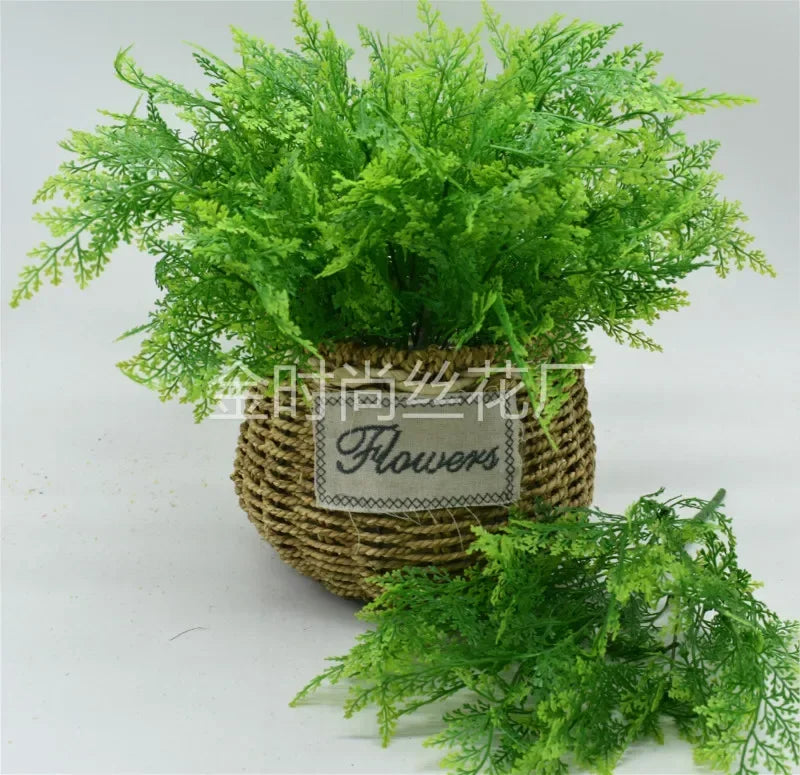 Planta artificial pequeña, helecho de Boston, hierba verde, decoración del hogar, hojas falsas, follaje, decoración de jardín, fiesta, bodas