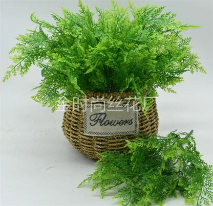 Planta artificial pequeña, helecho de Boston, hierba verde, decoración del hogar, hojas falsas, follaje, decoración de jardín, fiesta, bodas