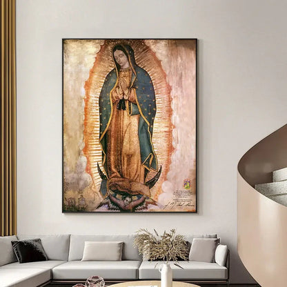 Tableau mural abstrait classique Mexique Notre-Dame de Guadalupe Impression HD sur toile Affiche Décoration Peinture Maison Salon Chambre