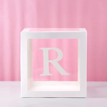 First Birthday Balloon Boxes For Party Decorations 1st Birthday Balloon Blocks Decor with ONE Letter Boy Girl Baby Shower Decor