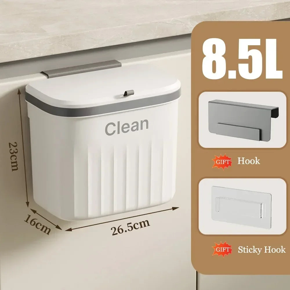 Wall-Mounted Kitchen Trash Can
