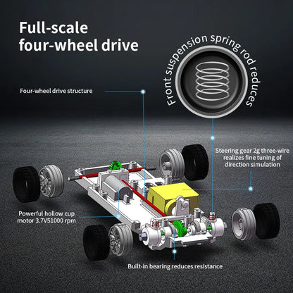 Mini RC Drift Car 1:43 Scale 4WD Remote Control Racing Vehicle Toy