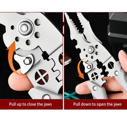 6-in-1 Multifunctional Electrician Pliers | Wire Stripper, Cutter, and Crimper