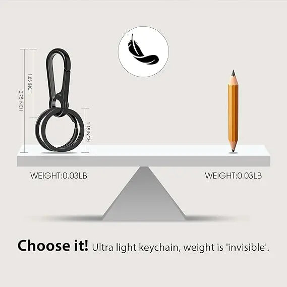 Metal Keychain Clip Hook | Double Loop Key Ring Holder for Car Keys