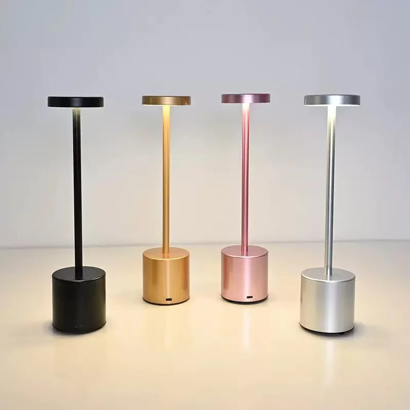 Cordless LED Table Lamp Dimmable Touch Night Light for Bar Restaurant Ambient Decor